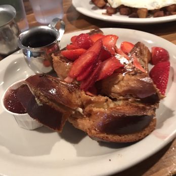 Toast - Stuff (sweetened cream cheese) French Toast with Fresh Strawberries - Breakfast & Brunch Near Me - Montclair, New Jersey Toast - Stuff (sweetened cream cheese) French Toast with Fresh Strawberries - Breakfast & Brunch Near Me - Montclair, New Jersey