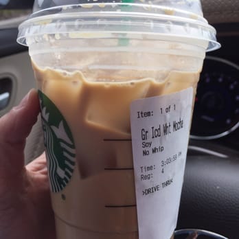 Starbucks - Grande Iced White-Choc. mocha s/ soymilk and NO whip - Coffee & Tea Near Me - D'Iberville, Mississippi