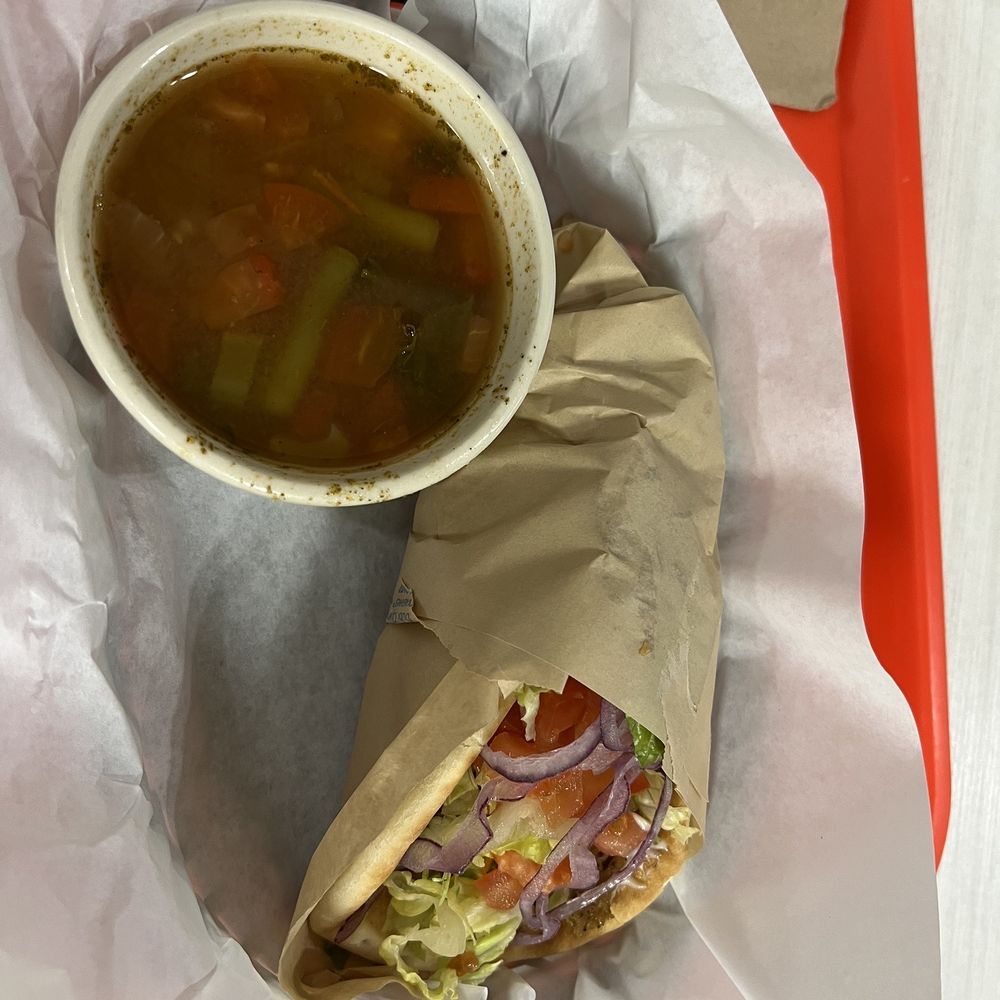 Gentle Grill - Gyro with a side of minestrone soup - Vegan Near Me - Temecula, California
