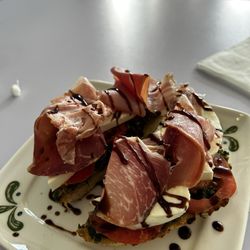 My Buddy’s Place - Caprese toast with prosciutto