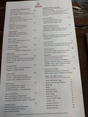 Menu photo 2 Sonoma Valley Farmhouse Sonoma, CA Menu photo 2 Sonoma Valley Farmhouse Sonoma, CA