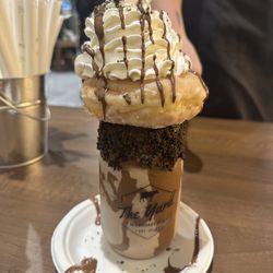 The Yard Milkshake Bar - Doughnut Touch My Coffees and Cream Shake...with an actual donut and Nutella drizzle