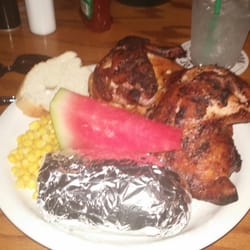 The Bar n - Only Saturday. Only by reservation (although they always try to accommodate). Ribs also available.