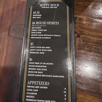 Manning’s Steaks And Spirits - Happy hour menu. - Steakhouses Near Me - Littleton, Colorado