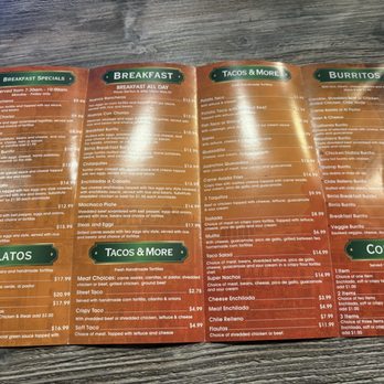 Casa Juancho - Menu as of 2/28/26 - Mexican Near Me - Chino Hills, California