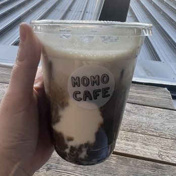 Momo Cafe - Black sesame latte - Desserts Near Me - Atlanta, Georgia
