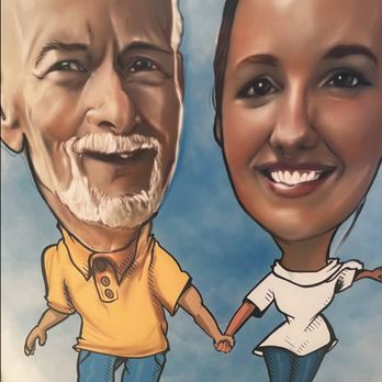 Caricatures by Gabe - My husband surprised me with this fun caricature of my grandpa and I roller skating based off of a picture of him and myself. - Caricatures Near Me