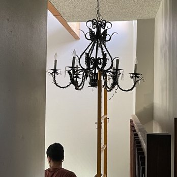 Mr.Dayz Electric - Electrician hanging Chandelier - Electricians Near Me Mr.Dayz Electric - Electrician hanging Chandelier - Electricians Near Me