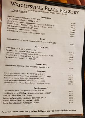 Menu photo 6 Wrightsville Beach Brewery Wilmington, NC Menu photo 6 Wrightsville Beach Brewery Wilmington, NC