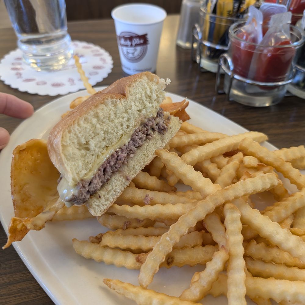 Shady Glen - famous cheeseburger with cheese skirt - Burgers Near Me - Manchester, Connecticut Shady Glen - famous cheeseburger with cheese skirt - Burgers Near Me - Manchester, Connecticut