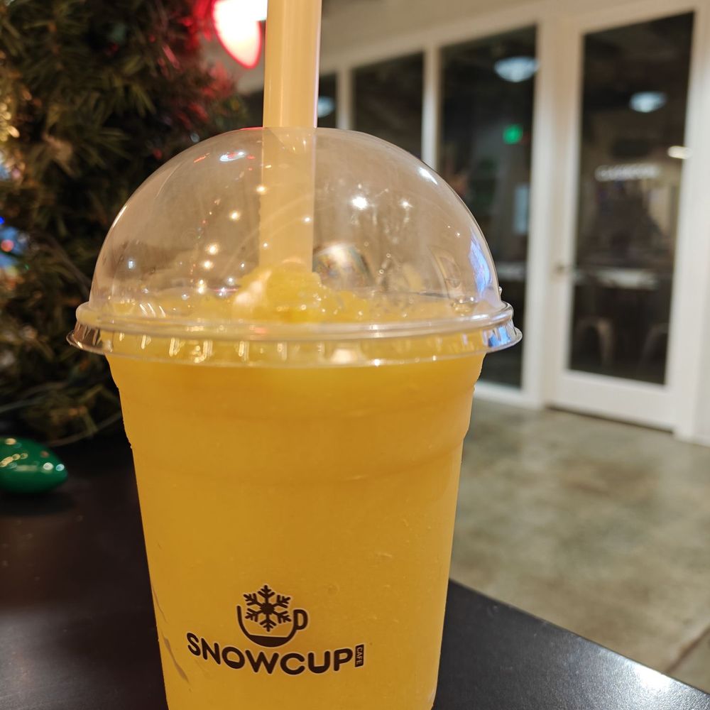 Snowcup Cafe - Mango Slush - Desserts Near Me - Seattle, Washington Snowcup Cafe - Mango Slush - Desserts Near Me - Seattle, Washington