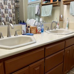 Verdugo Plumbing - Pair of newly installed bathroom faucets.