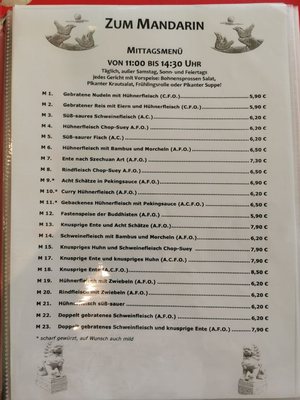 Menu photo 5 China-Restaurant Zum Mandarin Graz, 1
