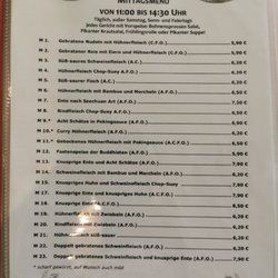 China-Restaurant Zum Mandarin - Mittagsmenü