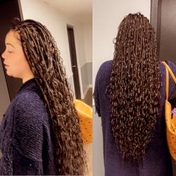 Favor African Braiding - Knot less braids $230 waist length hair includ press