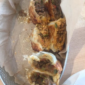 Lazo Empanadas - Top to bottom: spicy beef / spicy chicken / spicy steak. YUM! Seasoned very well. - Empanadas Near Me - Denver, Colorado Lazo Empanadas - Top to bottom: spicy beef / spicy chicken / spicy steak. YUM! Seasoned very well. - Empanadas Near Me - Denver, Colorado