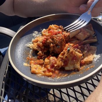 River Mile 38 Brewing - Rigatoni with some meatball short rib and sausage. Some meat but no bone so the rib? - Breweries Near Me - Cathlamet, Washington