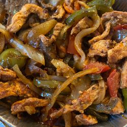 El Patron II - Mixed fajitas, after I used some of it for two tortillas already. Delicious.