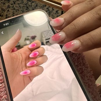 Moon Nails - Uneven and clumpy. - Nail Salons Near Me - Ewa Beach, Hawaii
