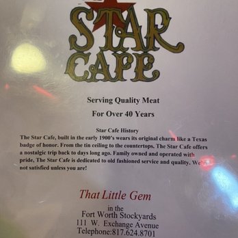 The Star Cafe - History - Burgers Near Me - Fort Worth, Texas