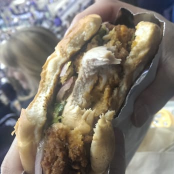 LudoBird - Inside view of the Chicken Sandwich - yum - New American Near Me - Los Angeles, California