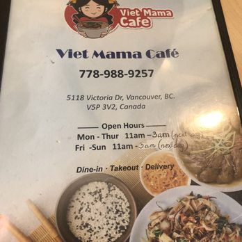 Viet Mama Cafe - September 2022 menu - Vietnamese Near Me - Vancouver, British Columbia Viet Mama Cafe - September 2022 menu - Vietnamese Near Me - Vancouver, British Columbia