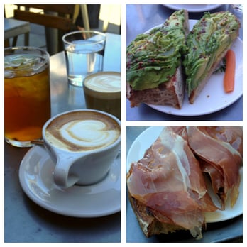 Bartavelle Cafe - Cappuccino, avocado toast, and prosciutto toast. By the way, that tiny carrot tastes amazing. - Coffee & Tea Near Me - Berkeley, California