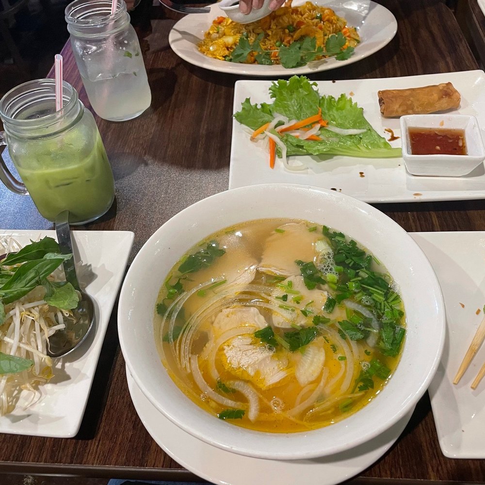 Pho Binh Westheimer - P11. Chicken Noodle Soup Green Thai Tea 4. Chicken Fried Rice Special Fresh Lemonade Veggie Egg Rolls - Vietnamese Near Me - Houston, Texas Pho Binh Westheimer - P11. Chicken Noodle Soup Green Thai Tea 4. Chicken Fried Rice Special Fresh Lemonade Veggie Egg Rolls - Vietnamese Near Me - Houston, Texas