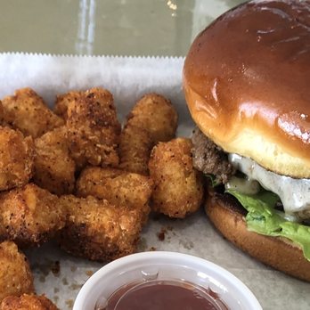 Nest Burger - Me The Mediterranean Burger with Tator Tots - Burgers Near Me - Plano, Texas
