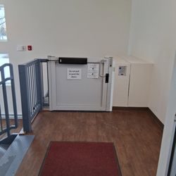 Ogdensburg Public Library - The top of the handicap accessible lift.