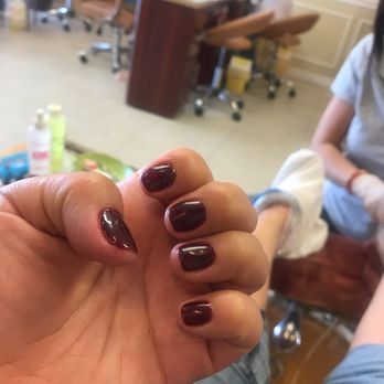 Forever Nails and Spa - Gel manicure for my poor, short nails. They look pretty good! - Nail Salons Near Me - La Mirada, California