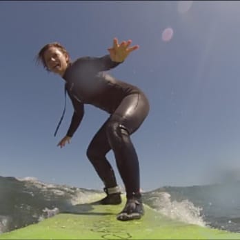 Point Break Surf Company - One of our new students this Summer 'A' getting her first wave!  she is so stoked ! - Trainers Near Me - Malibu, California