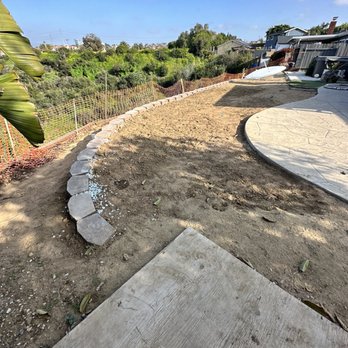 Azar Builders Inc - Full 25ft rtng wall to stabilize hillside, w/ a 3ft rtng wall built of legacy block to level out the yard and make it useable. - Masonry/Concrete Near Me