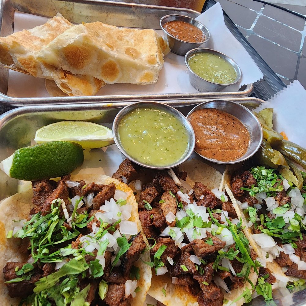 Todos - Bomb quesadilla and 3 steak street tacos - Mexican Near Me - Oakland, California Todos - Bomb quesadilla and 3 steak street tacos - Mexican Near Me - Oakland, California