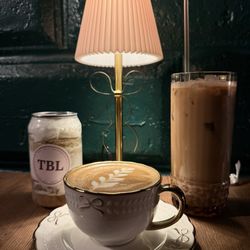 The Book Lounge - Cake in a Can ( Strawberry Shortcake), Hazelnut Cappuccino , and Hazelnut Iced Latte