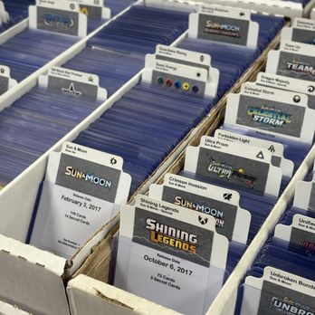 TCG Trainers Universe - A Close-up of one of our singles boxes, organized by set. - Tabletop Games Near Me - Franklin, Massachusetts TCG Trainers Universe - A Close-up of one of our singles boxes, organized by set. - Tabletop Games Near Me - Franklin, Massachusetts