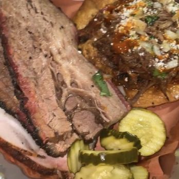 Hurtado Barbecue - Tostada, Brisket, smoked turkey - Barbeque Near Me - Arlington, Texas