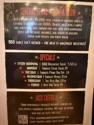 Menu photo 1 Jack's BBQ - South Lake Union Seattle, WA Menu photo 1 Jack's BBQ - South Lake Union Seattle, WA