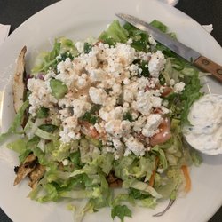 Village Luncheonette & Pizza - Salad on a pita. The best!