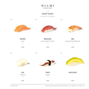 Hiami Sushi Bar - Menu - Sushi Bars Near Me - Stuttgart, BW
