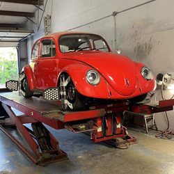 Pepper getting her first alignment in like 20 years.