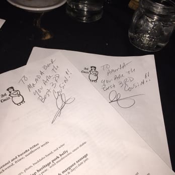 3rd Cousin - Im humbled by this - Chef Greg Lutes, pop up dinner on DEC 15, 2014, love it - New American Near Me - San Francisco, California