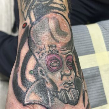 Robot Atomico Tattoo - "To serve man from "twilight zone" - Tattoo Near Me - Riverside, California