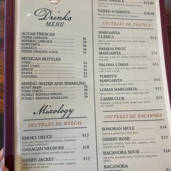 Lomas Cocina de Mexico - Menu 8/9/26 - Mexican Near Me - Chandler, Arizona