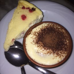 Tiramisu and Cheesecake that came with the prefixed 23 euros per person meal. Tiramisu and Cheesecake that came with the prefixed 23 euros per person meal.