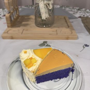 Red Ribbon Bakeshop - Mango Supreme Slice & Ube Flan Cake Slice - Bakeries Near Me - San Diego, California Red Ribbon Bakeshop - Mango Supreme Slice & Ube Flan Cake Slice - Bakeries Near Me - San Diego, California