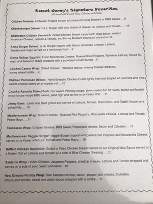 Menu photo 2 Sweet Jenny's Barnegat Township, NJ