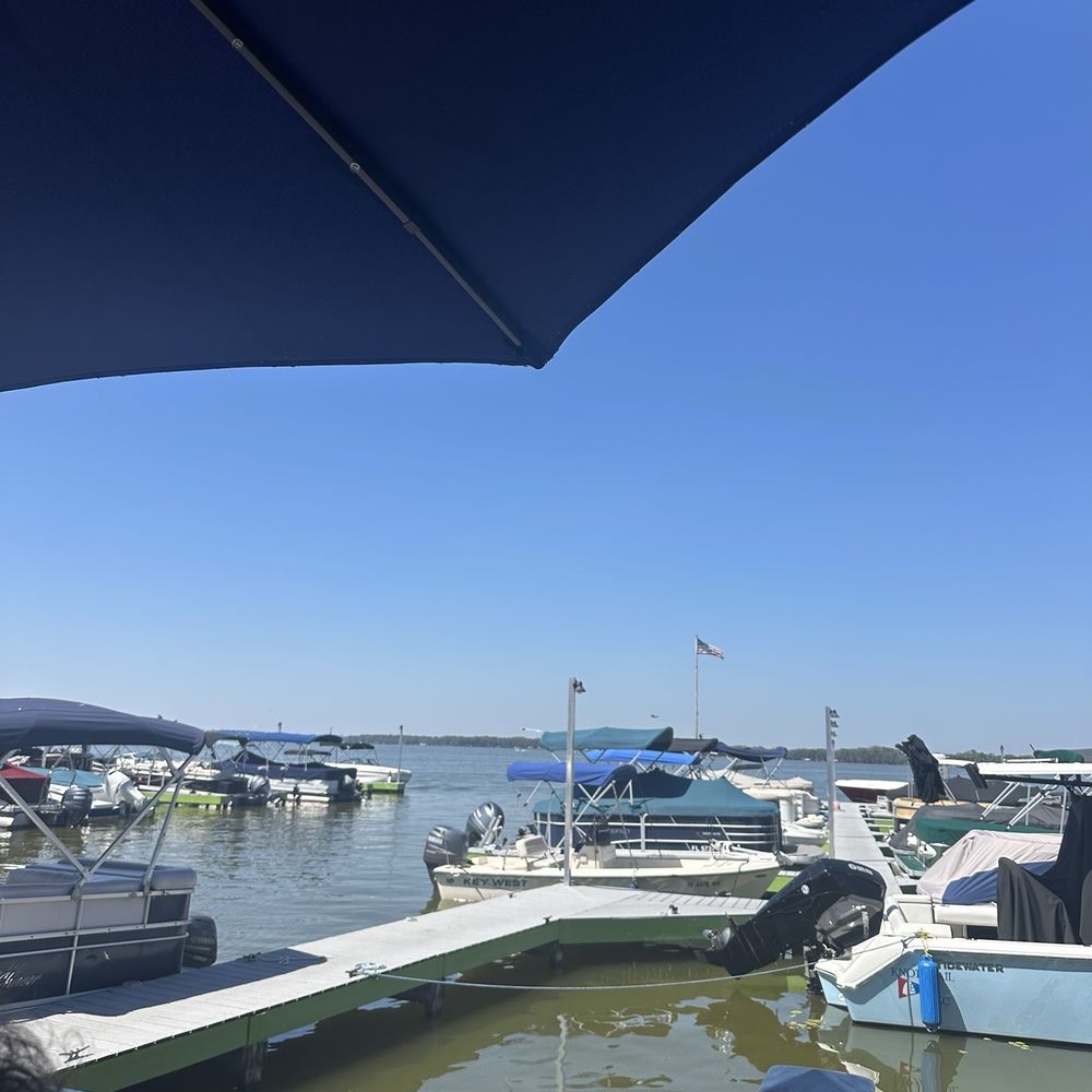 Lake Eustis Waterfront Grille - View from our seat on the patio. - Seafood Near Me - Eustis, Florida