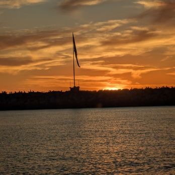 City Cruises - Sunset view from inside window - Venues & Event Spaces Near Me - Marina del Rey, California
