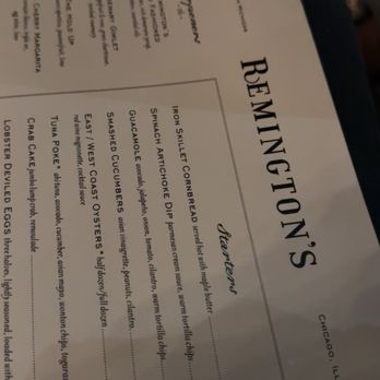 Remington's - Menu - American Near Me - Chicago, Illinois